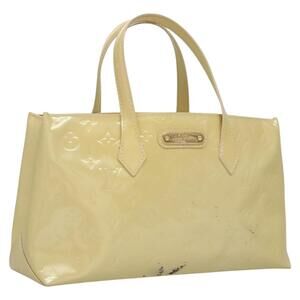LOUIS VUITTON Monogram Vernis Wilshire PM Hand Bag Broncorail M91452